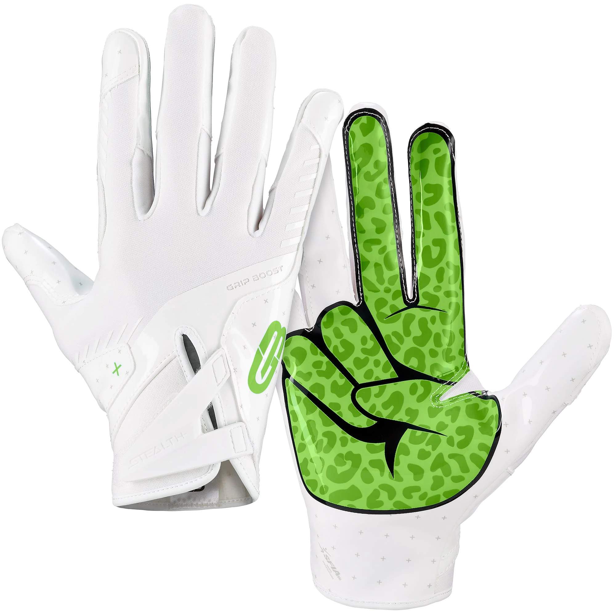 Grip Boost Peace Stealth 6 Boost Plus Youth Football Gloves - White/Lime Questions & Answers